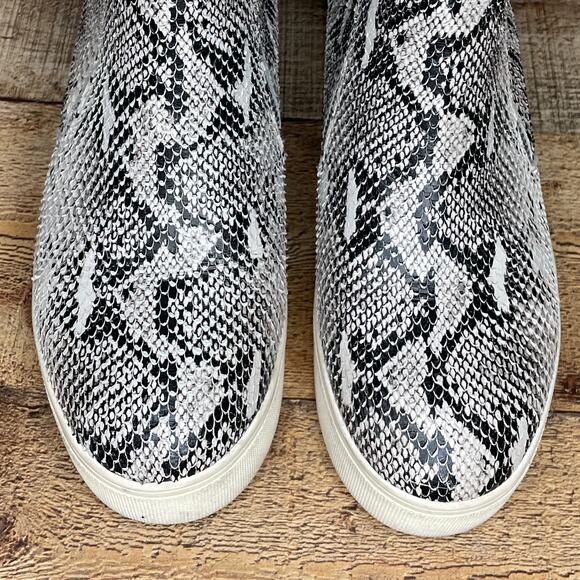 J/Slides Sky Wedge Bootie Double Side Zip Snake Print Shoes Size 8.5 - Picture 2 of 10